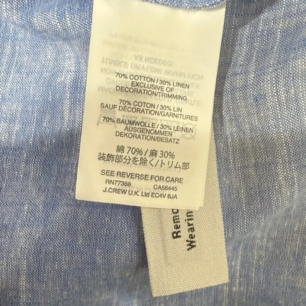 NWT J. Crew Eyelet Blue Wash Beach Dress Size Medium
